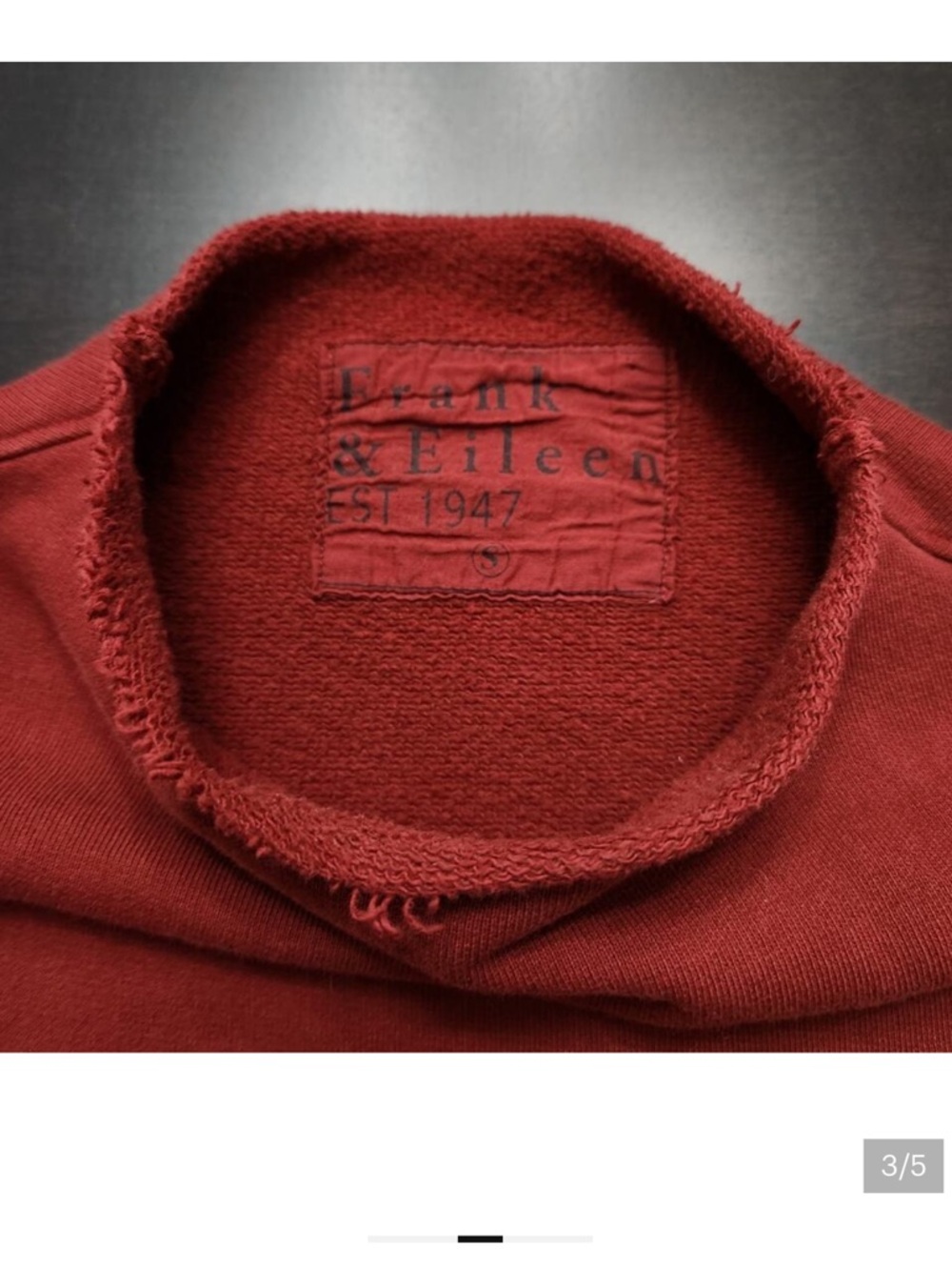 Frank & Eileen Effie Long Sleeve Funnel Neck cepelet triple fleece sweater small - Picture 3 of 5